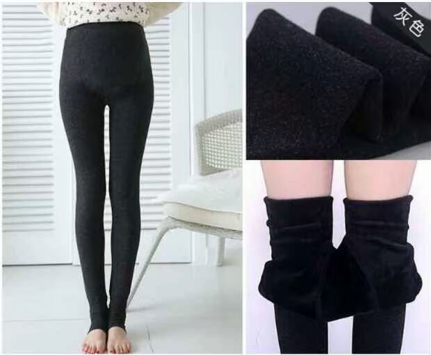 Bà bầu quần legging cộng với quần nhung dày cho bà bầu quần mùa đông nâng bụng quần mùa thu và mùa đông quần ấm cộng với quần nhung mùa đông quần áo cho bà bầu đẹp