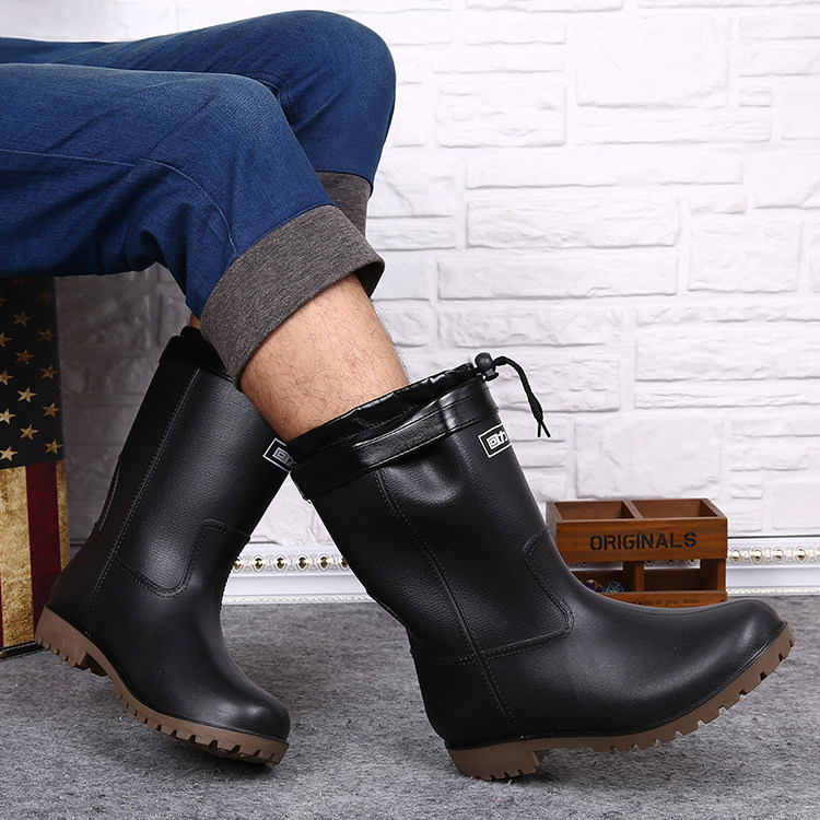 Chaussures - bottes caoutchouc homme pour hiver - semelle tendon - Ref 974099 Image 6