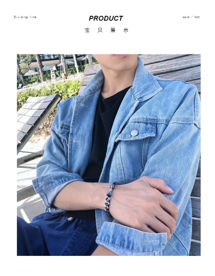 Nhật Bản và Hàn Quốc thương hiệu thủy triều titan thép quả tạ thể thao vòng đeo tay nam đường phố hip hop không phai thời trang vòng đeo tay thể dục đôi - Vòng đeo tay Clasp vòng tay đá phong thủy