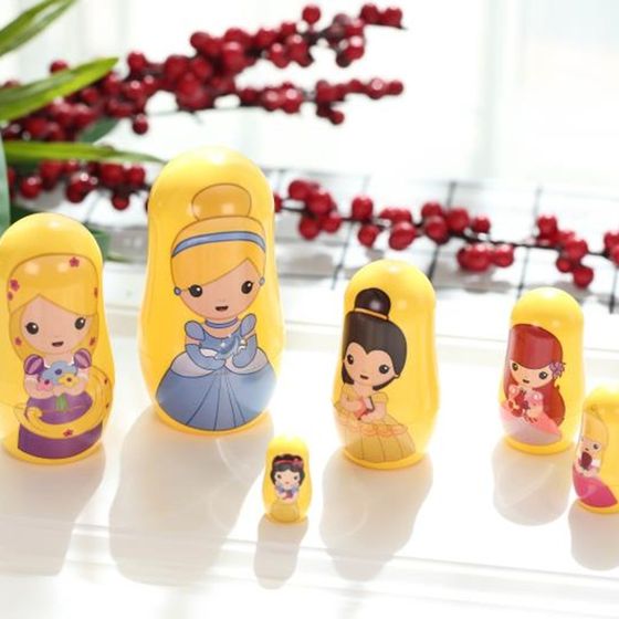 Russian Style Matryoshka 6-layer New Chinese Style Princess Girls Cute Children's Educational Toys Birthday Gift