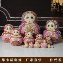 Set doll 15-layer entry girl baby toy wooden handmade birthday gift Russian set baby