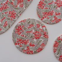 Hongguozi handmade fabric coasters round oval tea mats placemats for one person to eat and daily cute little things