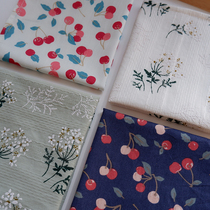 Twilight Cherry double absorbent tea towel tea mat square lid towel tea set simple accessories Square