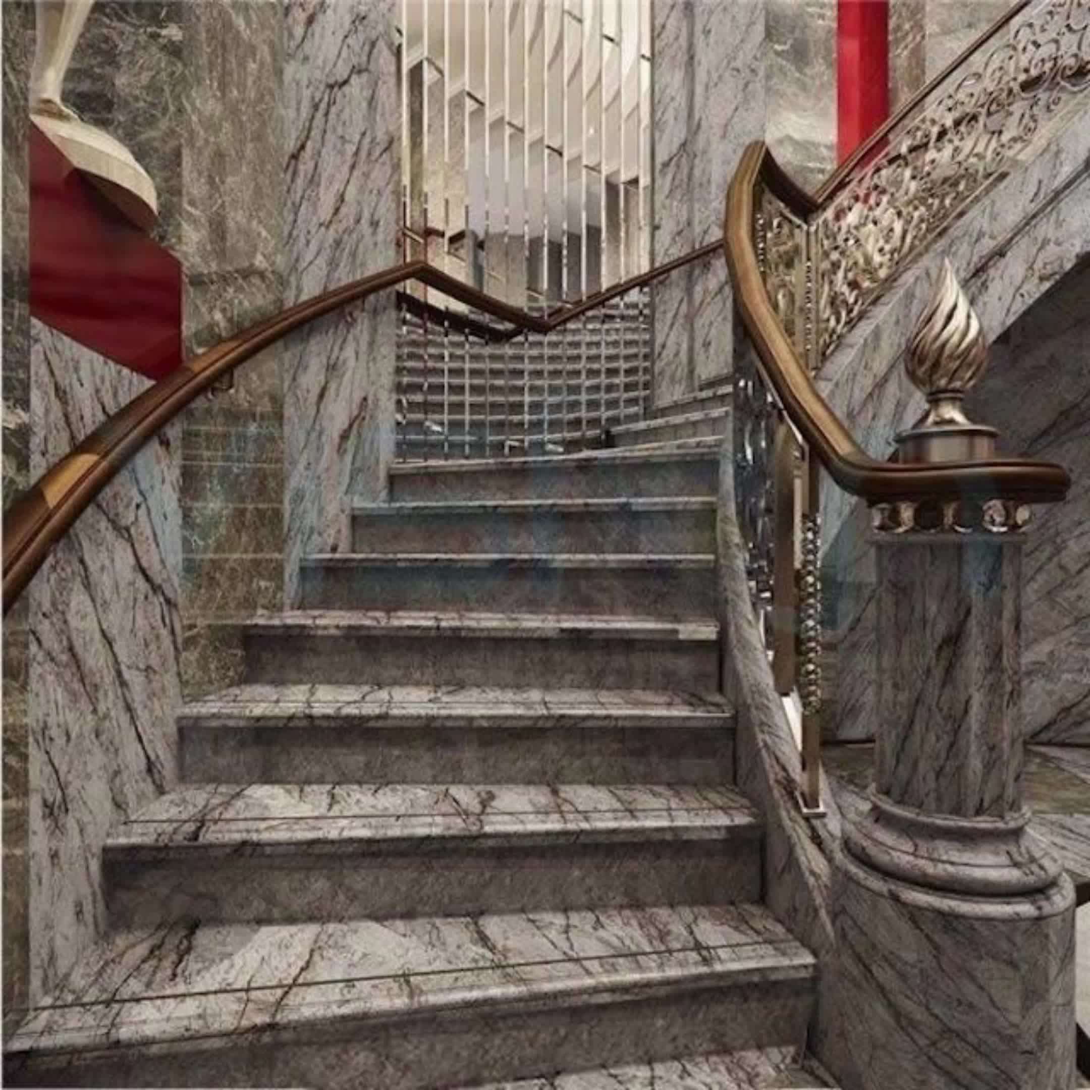 Astana Grey Marble Wall Panel Natural Stone Marble Slab For Luxury