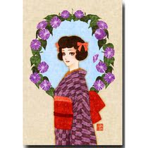 Japanese-made and Daole Tai Tai Le Hua Xiaochun Tazheng romantic girl illustration postcard Chaoyan 1