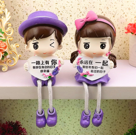 (Special price every day)Home decoration Living room couple doll decoration partition decoration New house decoration