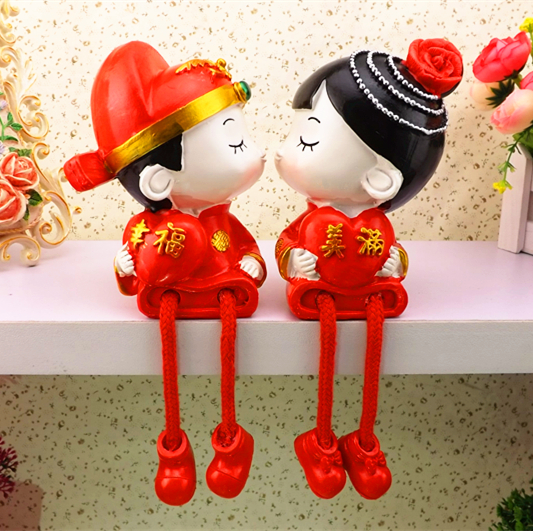 Wedding decoration doll a couple wedding gift doll doll doll couple doll creative wedding room stilt doll