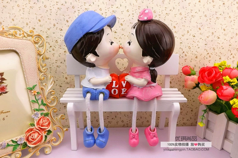 Phim hoạt hình cặp đôi búp bê treo chân búp bê quà tặng trang trí phòng khách phòng khách phân vùng trang trí phòng cưới treo chân búp bê