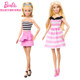 Barbie's Fashionista Collection Doll ປ່ຽນແຕ່ງຫນ້າສາວສັງຄົມຂອງຂວັນວັນເດືອນປີເກີດ Dress Up ເຄື່ອງນຸ່ງຫົ່ມ Toy