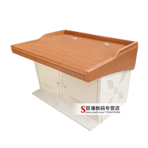 Triple console thickened luxury yellow tabletop monitoring console command center console monitoring room console dispatching console command console