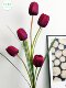 Artificial Tulip Single Stem Silk Flower Vase Fake Flower Decorative Flower Branch Living Room Home Decoration Vase Flower Arrangement