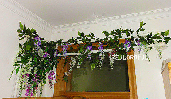 Simulated Wisteria Flower Skewers, Wisteria Vines, Wisteria Flower Strips, Flower Vines, Furniture Air Conditioning Decoration Floral Vines