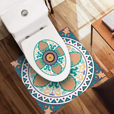 Toilet sticker bottom edge U-shaped foot sticker toilet lid decoration waterproof and mildew-proof edge sticker powder room bathroom non-slip mat