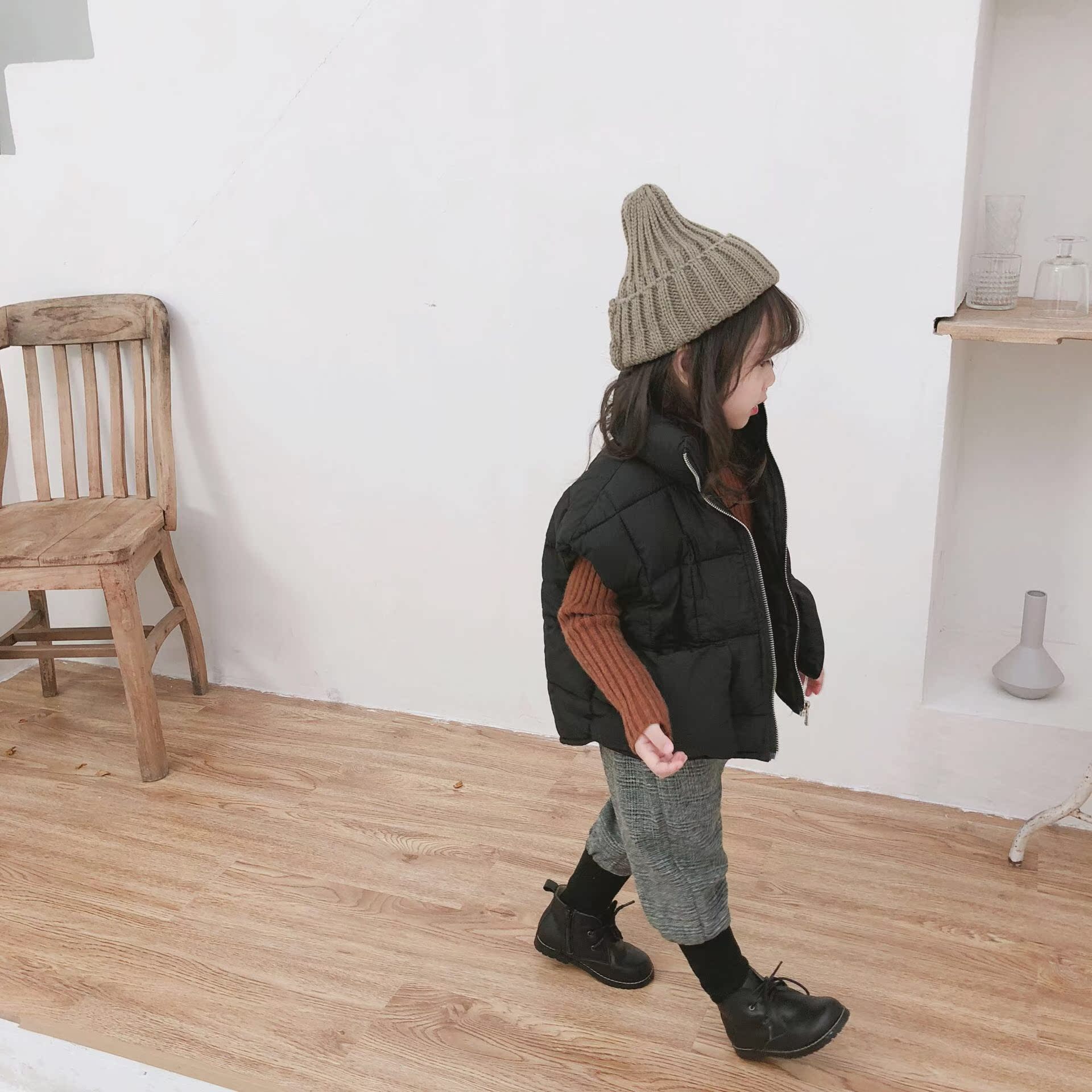 Áo vest cotton trẻ em bên ngoài mặc vest dày Hàn Quốc bé trai và bé gái dày vest vest vest mùa đông quần áo bé gái
