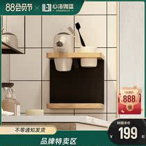 Xinhai Jialan storage cabinet Bathroom solid wood locker Bathroom cabinet side cabinet Toilet wall cabinet Hair dryer Paper towel rack