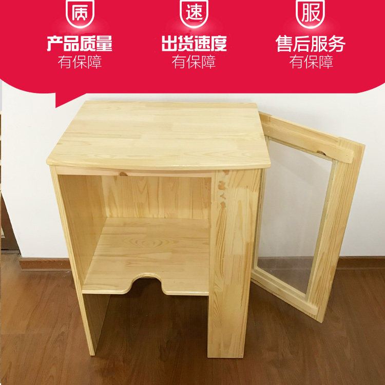 Kindergarten Children's Mouth Cup Rack Solid Wood Tea Cup Cabinet Towel Mouth Cup Rack Tea Barrel Double Door Insulated Barrel Rack Boiling Water Cabinet