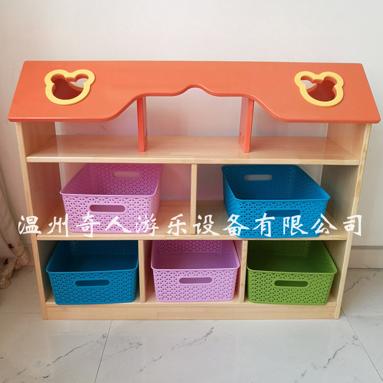 Kindergarten sylvestris pine toy cabinet storage rack corner partition cabinet solid wood area corner combination toy cabinet