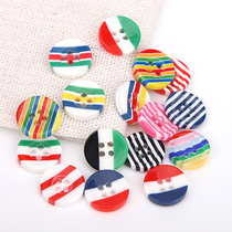 English candy colorful childrens sweater cardigan four-eyed button shirt button diy accessories round small button