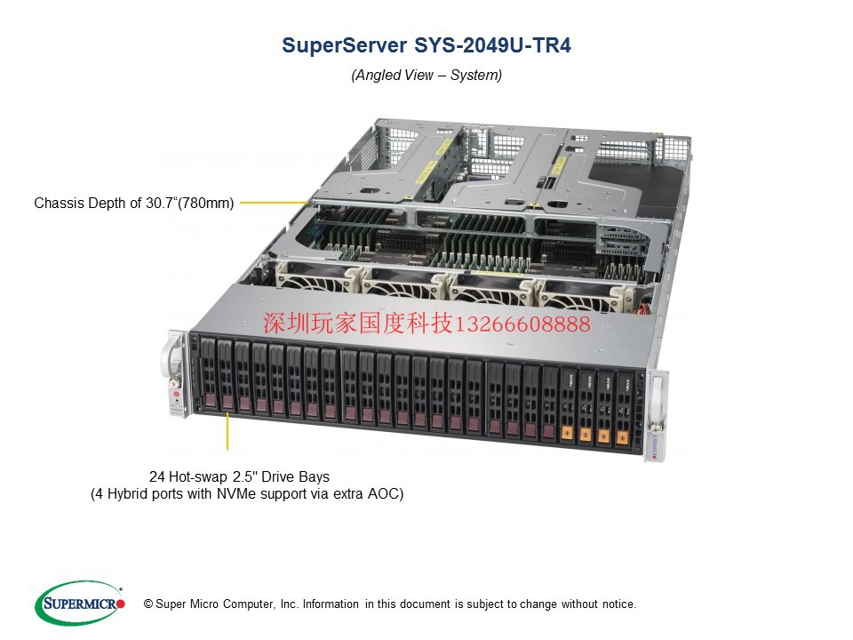 Supermicro 2049U-TR4 4-way CPU server host high-performance computing rendering 2U rack-mounted 112 cores