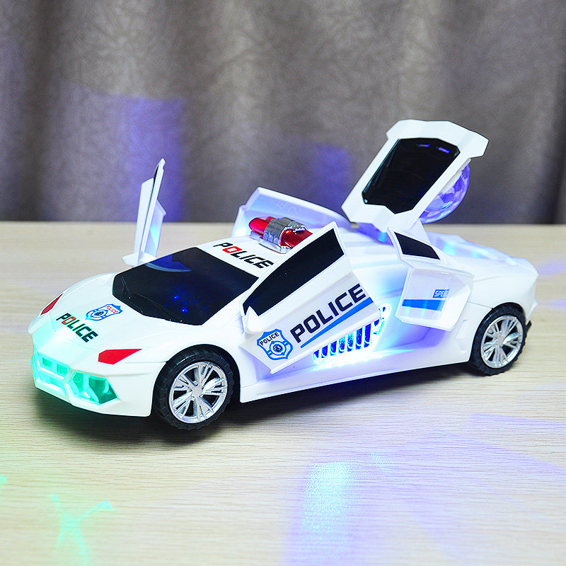 Electric children's car toy birthday gift boy girl baby light concert dance spin universal police car