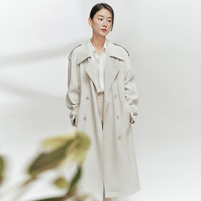 Long version of the wind coat jacket woman 2022 spring autumn new Inren wind small sub-blouses superior chic early spring coat