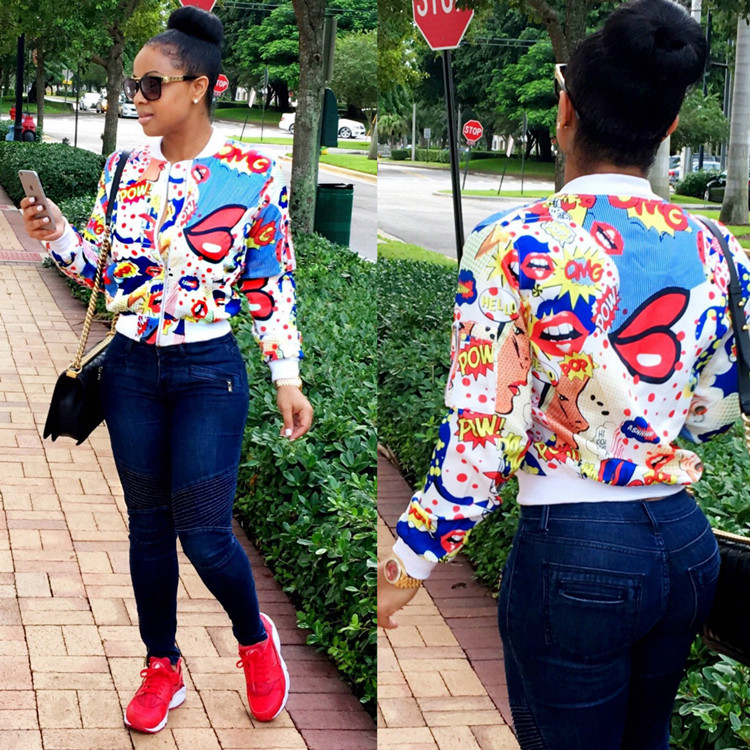 Europe and the United States Polyester printing coat (Picture color -XL)NHYF1331-Picture color -XL