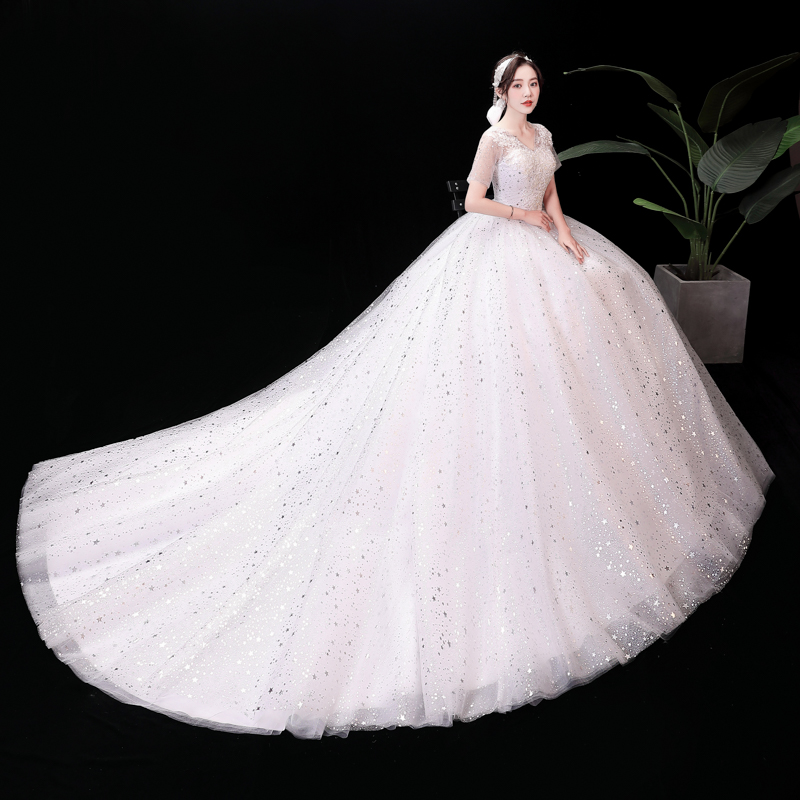 French Light Main Wedding 2023 New Temperament Bride Dragon Mori Masao Super Fairy Phantom long -sleeved long -sleeved thick arms Simple arm French Light Main Wedding 2023 New Temperament Bride Dragon Mori Masao Super Fairy Phantom long -sleeved long -sleeved thick arms Simple arm