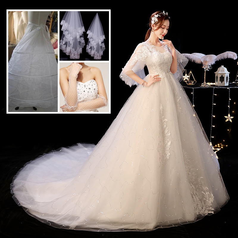  XXL+White Wedding Dragon Tail and 3 Pieces 097   + $9.43 