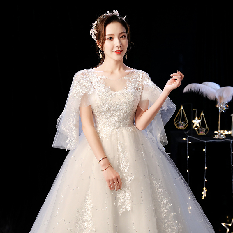  XXL+One piece of white wedding dress 097  