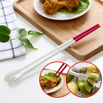 Japan Imports Anti-Burn Chopsticks Anti-Slip Chopsticks Multifunction Creative Plastic Public Chopsticks Lengthened Chopsticks Hotpot Spoon Fork