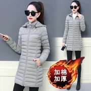 Mùa đông 2018 phiên bản Hàn Quốc mới của chiếc áo khoác cotton tự trồng dành cho nữ dài phần ấm áp xuống đệm bông mẹ đầm cotton cỡ lớn 袄 thủy triều