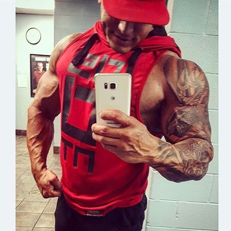 LIFT FIT. Cơ bắp nam anh em tập thể dục vest trùm đầu bông không tay thể thao áo ghi lê đào tạo vest áo khoác sát nách nữ