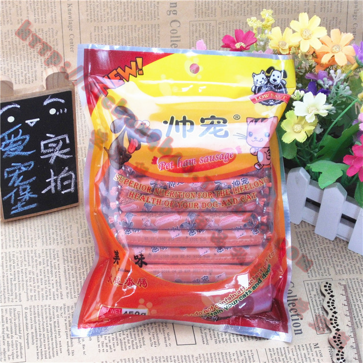 Ruột đặc trưng cho thú cưng 450g 30 con chó ham xúc xích Teddy đồ ăn nhẹ thú cưng ăn nhẹ mèo - Đồ ăn vặt cho chó bánh chó