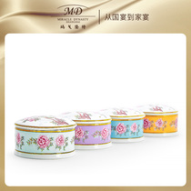 Margolonte China Garden Bone Porcelain Ornaments Organize Chinese Creative Jewelry Box Exquisite Gift Packaging