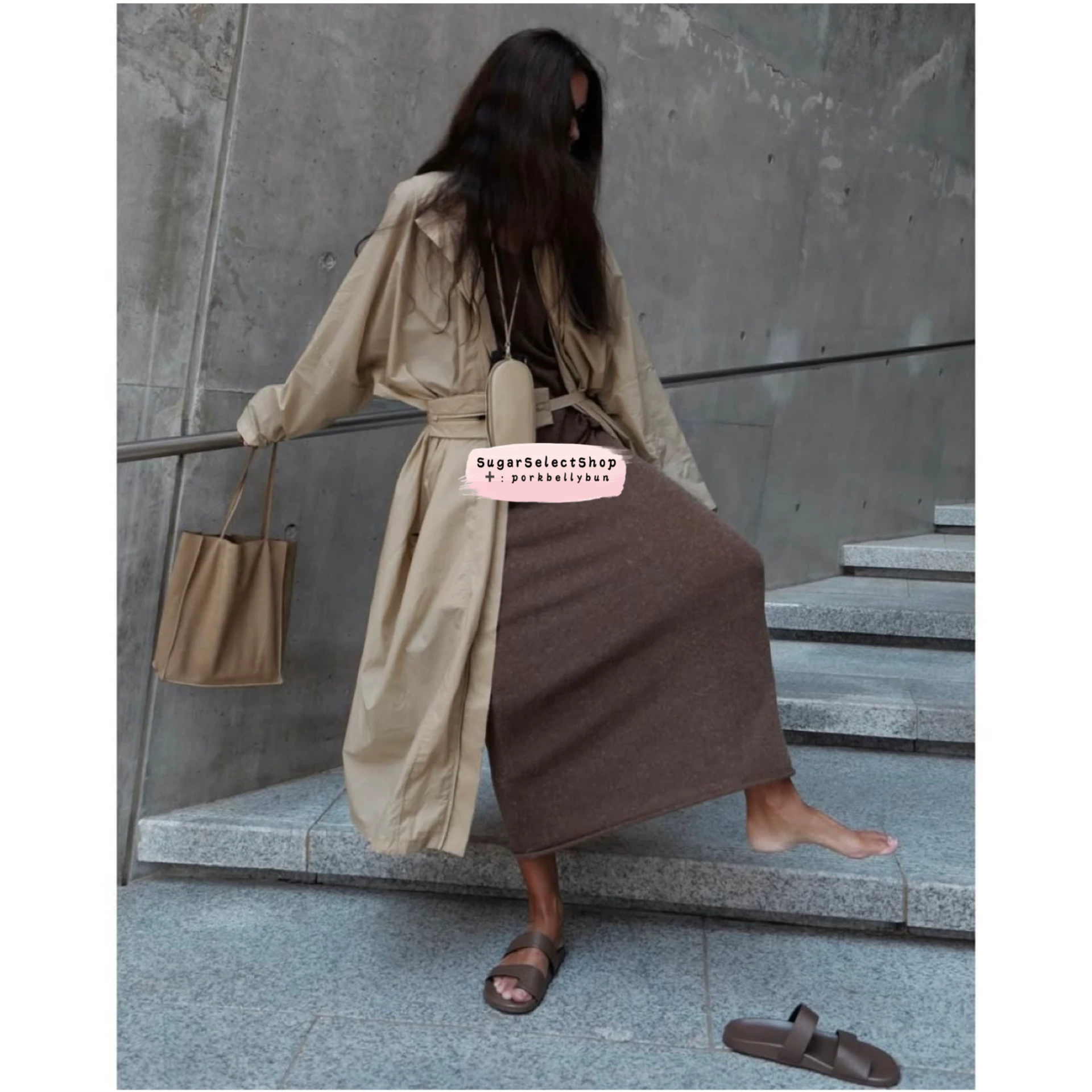 Скидки в Китае ~ The Row Hugh Goatskin Легкая посадка шлепанцы на подошве