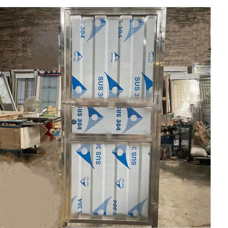 Foshan customized flat open security door sealing plate steel door in doorway rental house door Dormitory Door Stainless door Easy door