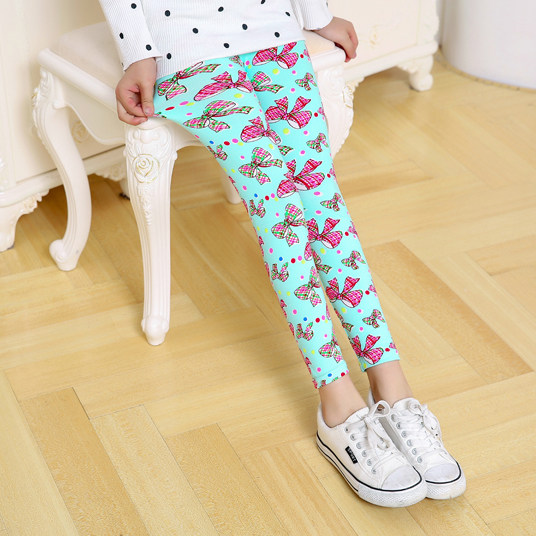 2018新款女童打底裤牛奶丝春夏季薄款修身弹力女孩中大童裤