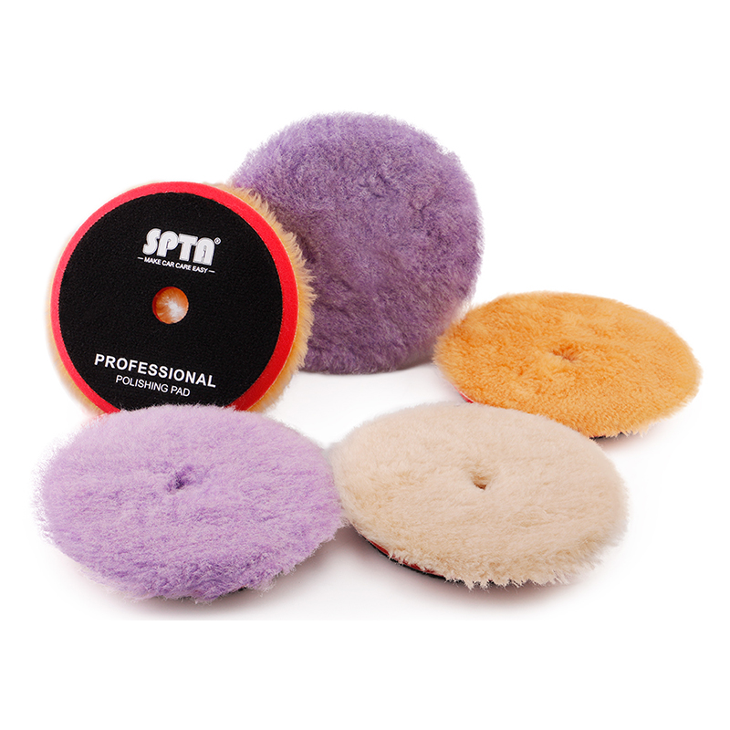 SPTA wool disc polishing wool 5 inch 6 inch self-adhesive Japanese long wool car polishing machine wool polishing disc