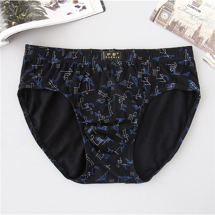 [6 tải] Đồ lót nam tam giác cotton eo giữa thoáng khí cotton kích thước lớn đồ lót nam quần short đồ lót