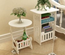 Layered girl portable bedside cabinet home placed dual-purpose combination rest small round table bedroom side