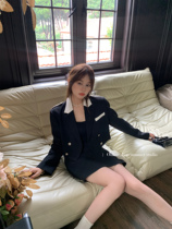 Summer House 2022 - early autumn new coloured small fragrance suit short coat female skirt two sets