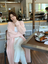 Summer home fake mink plut knitting sweater coat for the autumn woman 2022 new coat