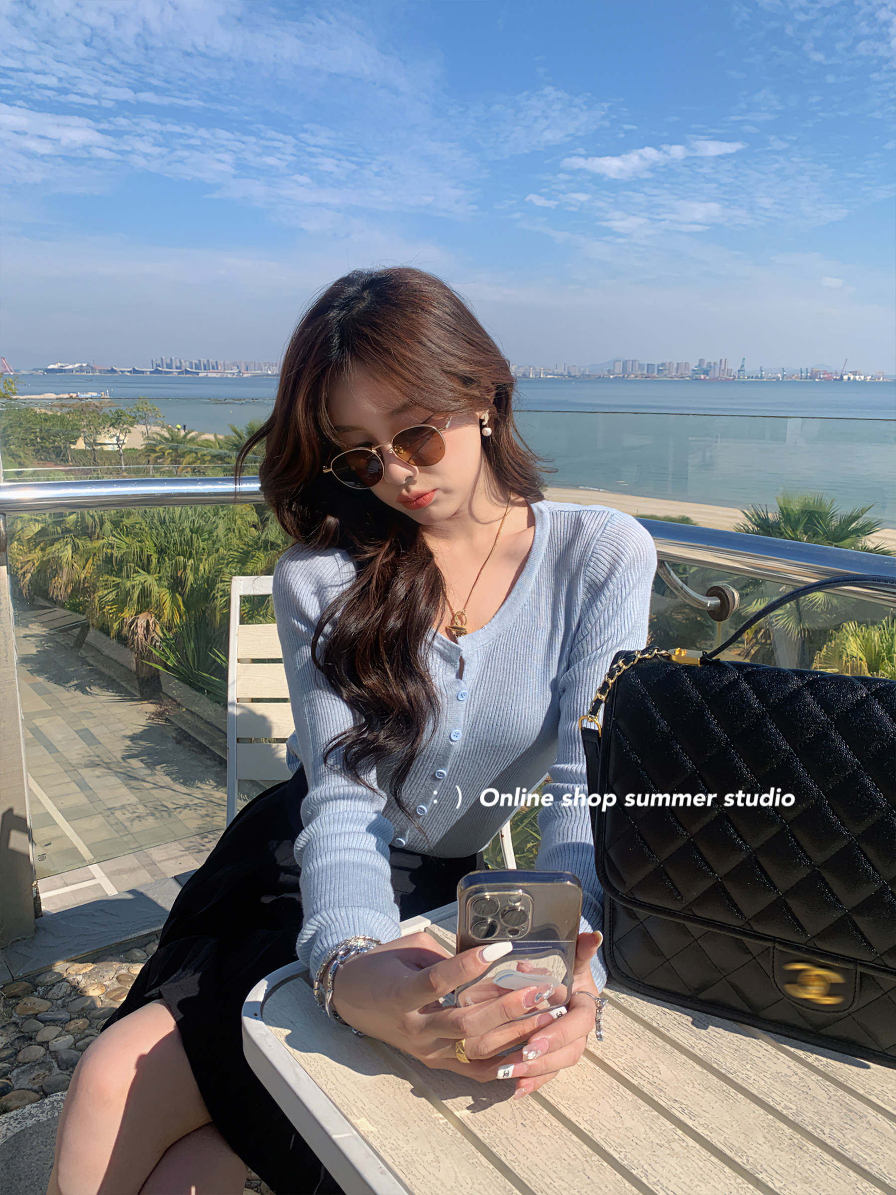 Summer House early 2023 new coat temperament loose and long sleeve knitted sweater sweater