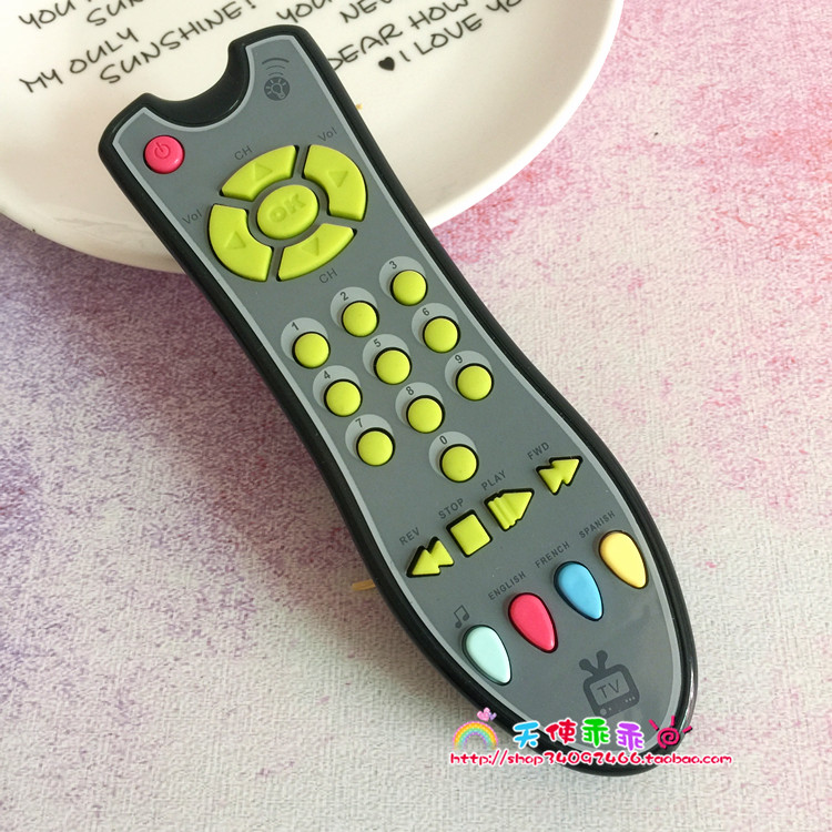 Baby hand-eye coordination training simulation TV remote control infant English digital early education cognitive educational toy