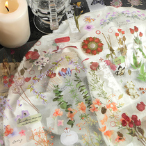 Profile Pet sticker flower and grass territory small fresh flower plant flowers hand ledger notebook decoration waterproof paste