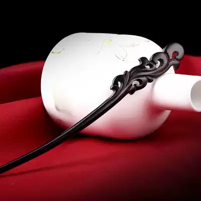 (Graceful) handmade Ebony classical ancient style hairpin black sandalwood hairpin accessories hairpin headwear