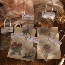 ins wind waterproof 7th flower room PET handbill sticker minimalist plant flower hand ledger decorative diy material appliqua