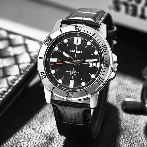 Casio Casio Watch Male Gates Gates Тот же меч рыбная вода призраки океан сердца стальной ремень часы Mtp-vd01l-1e