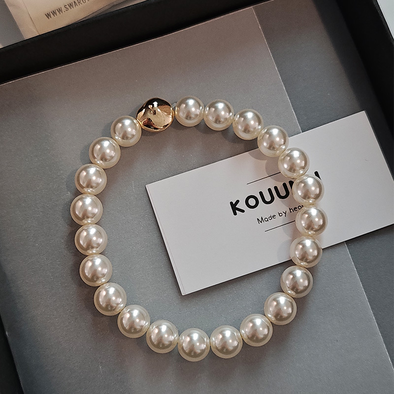 Classic Shijiaao White Pearl Bracelet 2026 New Popular Style Light Luxury Niche Exquisite Baroque Metal Bracelet Classic Shijiaao White Pearl Bracelet 2026 New Popular Style Light Luxury Niche Exquisite Baroque Metal Bracelet