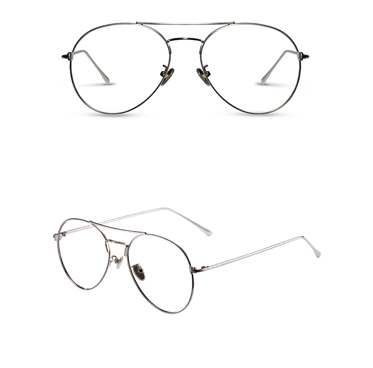 Đồng hồ âm nhạc kính retro khung nữ phiên bản tiếng Hàn của kính tròn kim loại gọng kính nam cận thị gọng kính gọng lớn nam kính lọc ánh sáng xanh